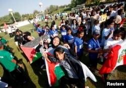 Piala Dunia Sepak Bola Anak Jalanan di Oxygen Park, Doha, Qatar, 11 Oktober 2022. (Foto: Reuters)