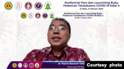 dr. Piprim Basarah Yanuarso, Ketua Umum Pengurus Pusat Ikatan Dokter Anak Indonesia (IDAI), pada 9 Februari 2022. (Foto: Tangkapan Layar)