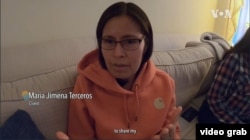 Maria Jimena Terceros, Sairan Aqrawi's client. (VOA/videograb)