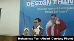 Muhammad Yasir Abdad menghadiri acara seminar di Himpunan Mahasiswa Ekonomi Pertanian, Universitas Muhammadiyah, Yogyakarta, 17 Desember 2022. (Foto: Muhammad Yasir Abdad/koleksi pribadi