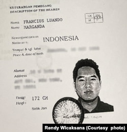 Foto Surat Perjalanan Laksana Paspor (SPLP) terdakwa Francius Marganda yang disebarkan para korban di daring. (Foto: Istimewa)